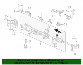 Left tie rod for Acura RLX 13-20