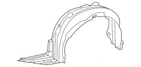 Front right fender liner for Lexus IS300 IS350 21-25 rest.