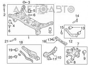 Upper rear left control arm for Hyundai Sonata 16-19 Hybrid