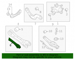 Right rear wishbone trim for Kia Sportage 23-26