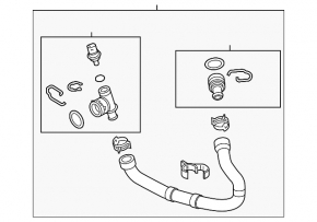 Cooling pipe lower VW Tiguan 18-24 with sensor