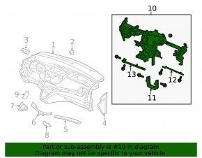 Honda CRV 12-15 underdash reinforcement pipe