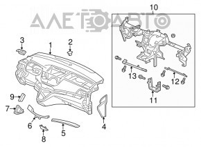 Honda CRV 12-15 underdash reinforcement pipe