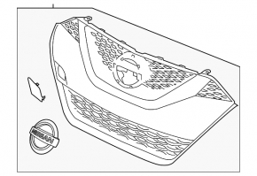 Radiator grill grill Nissan Maxima A36 16-18 dorest