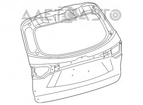 Naked tailgate Toyota Highlander 14-19 for folding glass
