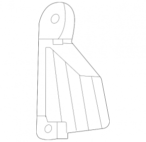 Right tailgate bumper Toyota Sienna 21-25 on the body