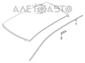 Roof trim right Nissan Leaf 18-
