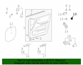 Front right window lift control for Toyota Highlander 01-07