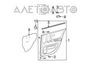 Front right window lift control for Toyota Highlander 01-07