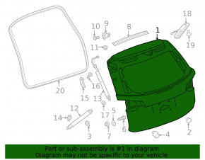 Naked tailgate Chevrolet Equinox 18-