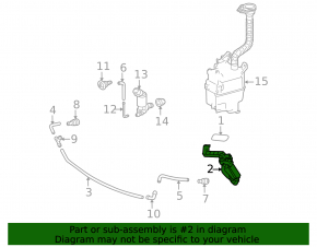 Headlight washer nozzle right Lexus RX350 RX450h 10-15