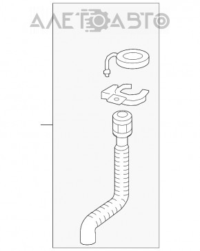 Lexus RX350 RX450h 10-15 washer reservoir neck with cap, plastic