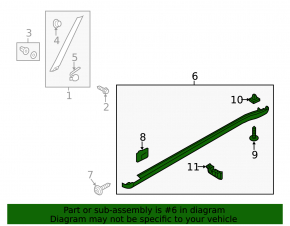 Right threshold Kia Soul 14-19