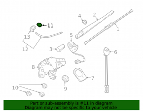 Rear windshield washer nozzle for Porsche Macan 15-24
