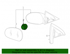 Ford Edge 15-24 Left Side Mirror Motor