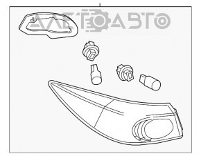 Lamp outer wing left Mazda 3 14-18 BM led