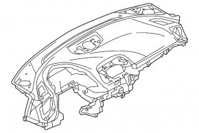 Dashboard front panel without AIRBAG Mazda 3 14-18 BM