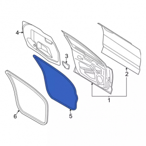 Front right door seal for Ford Fusion mk5 13-20