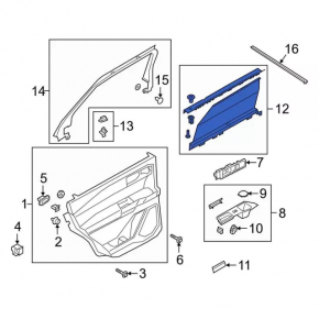 Curtain of the rear left door Ford Explorer 20-