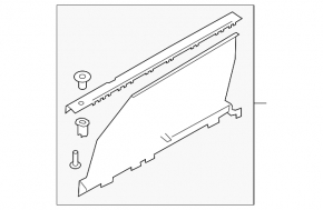 Curtain of the rear left door Ford Explorer 20-