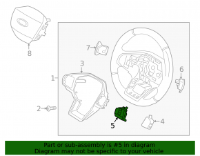 Left steering wheel controls for a Ford Escape MK4 2020-22