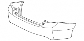 Bare rear bumper for a 1993 Honda Accord