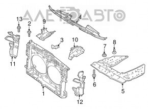 Radiator deflector left Nissan Murano z52 19-