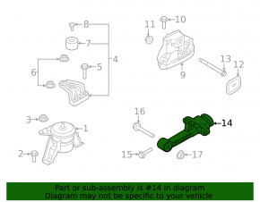 Rear engine mount Hyundai Tucson 16-21 1.6T, 2.0