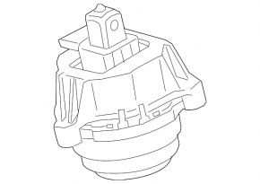 Left engine mount BMW 5 G30 21-23 2.0T RWD