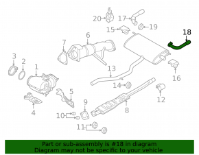 Exhaust tip left Volvo XC90 16-22