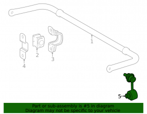 Rear left stabilizer link for Lexus RZ 23-26