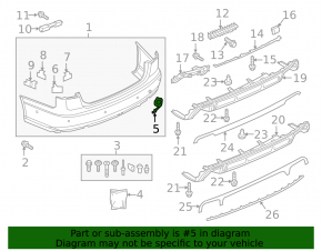 Plug towing hook rear bumper Audi A6 C7 16-18 rest s-line