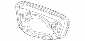 Left mirror housing for BMW 5 G30 17-23