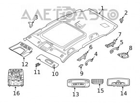 BMW X2 F39 18-23 black rear left ceiling handle