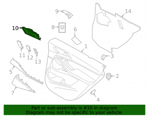 BMW X7 G07 19-25 inner rear right door handle
