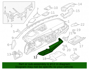 BMW X5 G05 24-26 right front panel trim, black
