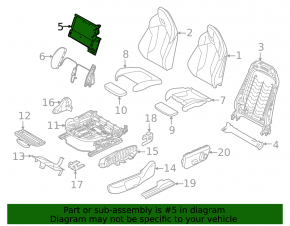 Lumbar support for the driver's seat, complete, BMW X1 F48 16-22