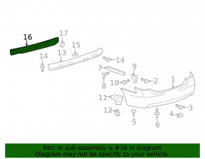 Toyota Camry v40 rear bumper reinforcement