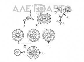 Wheel nut d21 M12x1.5 Kia Soul 14-16 type 2