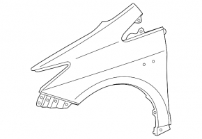 Front left wing Toyota Prius 30 10-15