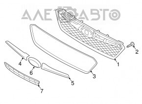 Subaru Impreza 17- GK Front Bumper Lower Grille