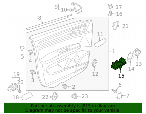 Front left window lift control for VW Atlas 18-24