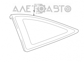 Rear right fixed glass window for Toyota Solara 2.4 04-08