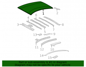 Metal roof for Toyota Prius 2009-2010