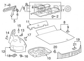 Foam plastic under the Toyota Camry v70 18-24 FWD tool, crushed