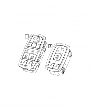 Front left window lift control Dodge Challenger 15-19 rest, black