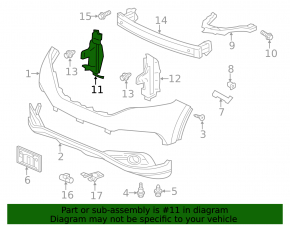 Right radiator deflector Honda CRV 12-14 prerest