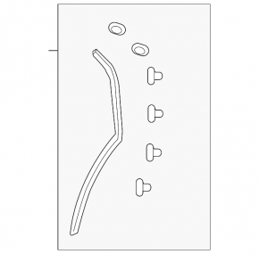 Door seal rear left on the end Acura MDX 14-20