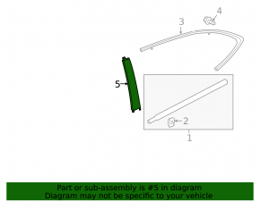 Door trim side rear right Acura TLX 15-