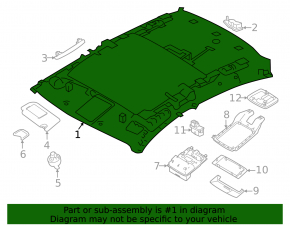 Headlining Nissan Altima 19-20 without sunroof